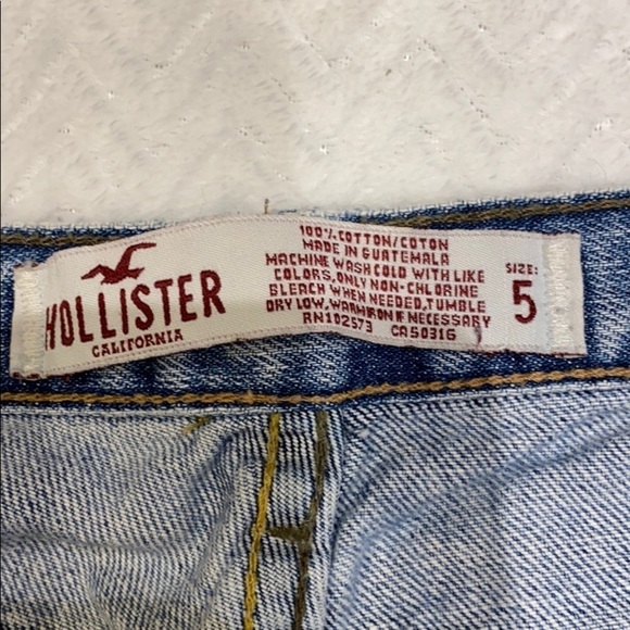 Hollister Distressed Jean Denim capris knee pants - Picture 5 of 6